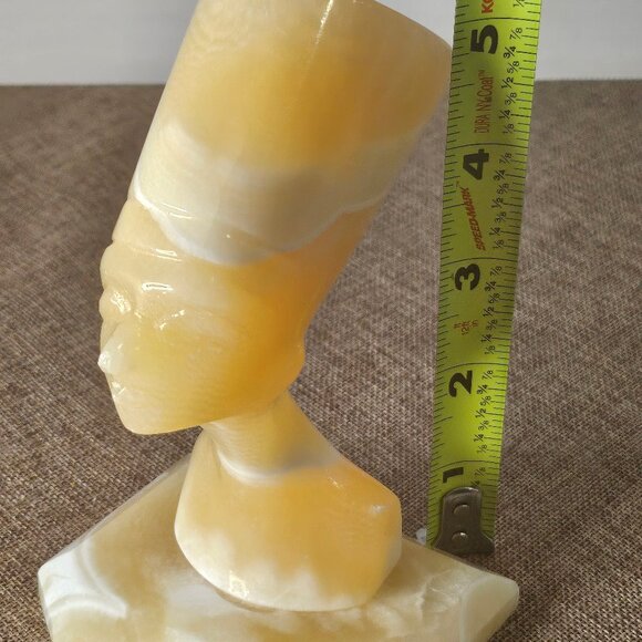 Nefertiti Onyx Stone Egyptian Queen Sculpture Shelf Decor - Picture 8 of 9